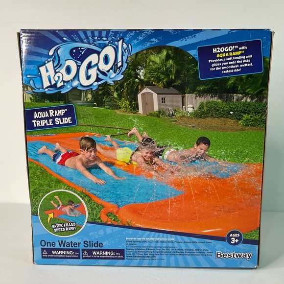 H2O Go Aqua Ramp 18’ Triple Slide New in box - Picture 2 of 6